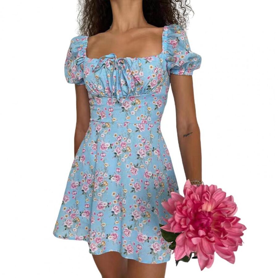 Vestido Feminino Midi Floral Curto Fnac