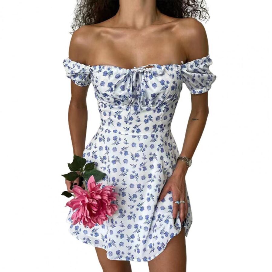 Vestido Feminino Midi Floral Curto Fnac - Imagem 6