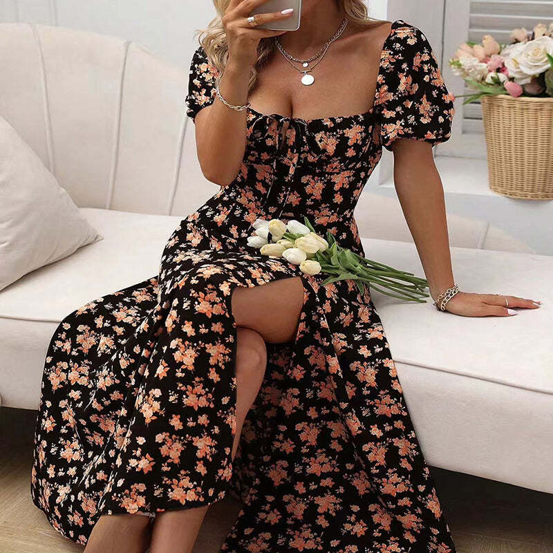 Vestido Feminino Slim Fit Floral de Verão Fnac - Imagem 7