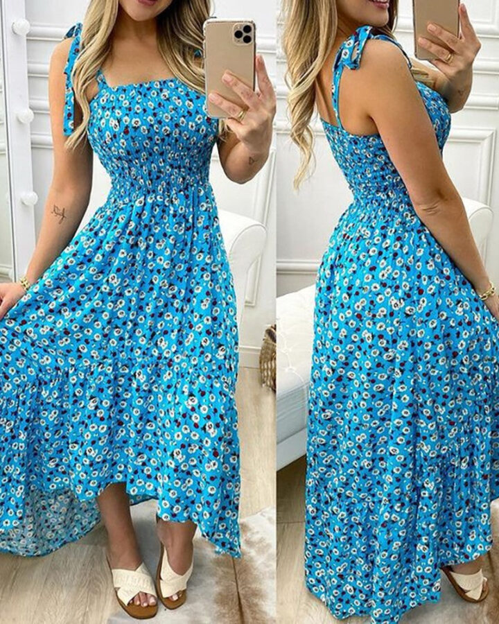 Vestido Feminino de Verão Floral Longo Fnac - Imagem 2