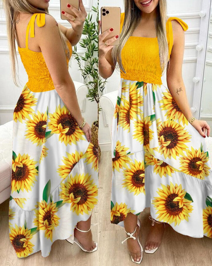 Vestido Feminino de Verão Floral Longo Fnac - Imagem 4