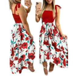 Vestido Feminino de Verão Floral Longo Fnac