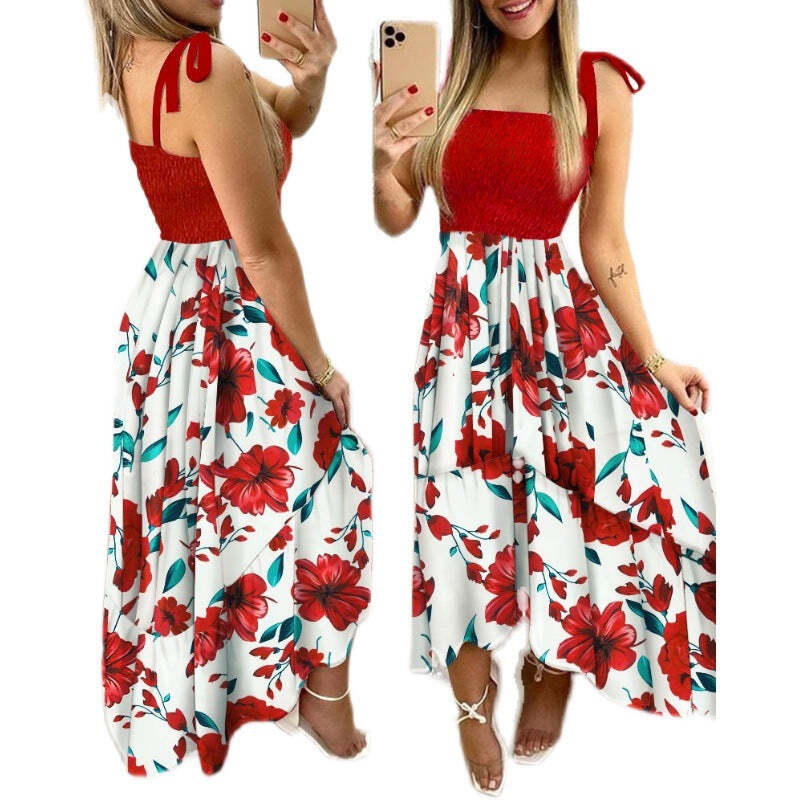 Vestido Feminino de Verão Floral Longo Fnac