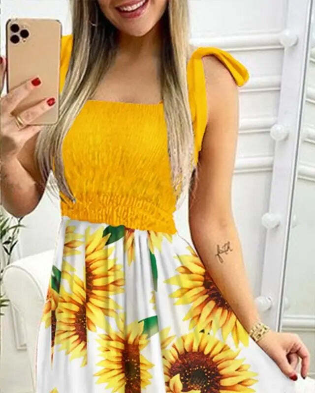 Vestido Feminino de Verão Floral Longo Fnac - Imagem 7