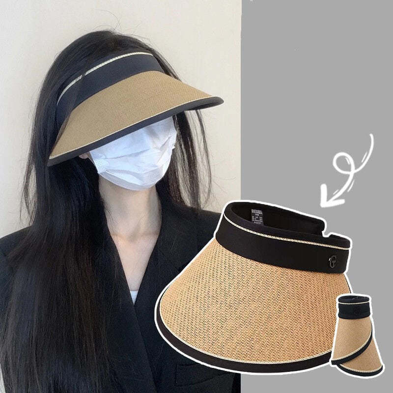 Viseira Chapéu Feminino de Palha com Proteção UV50+ Fnac - Imagem 4