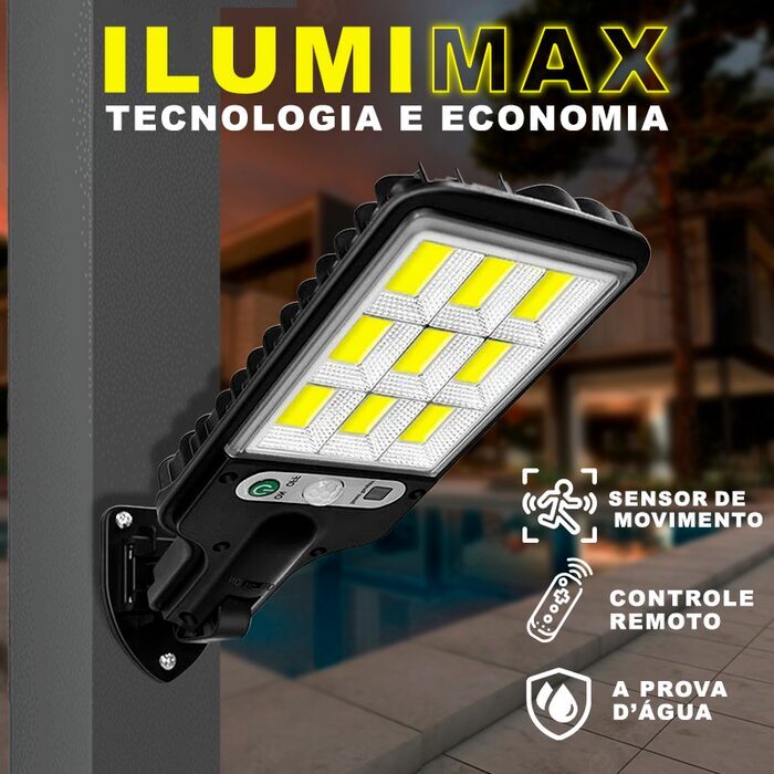 Refletor LED Solar com Sensor de Movimento - SolarMax - Imagem 2