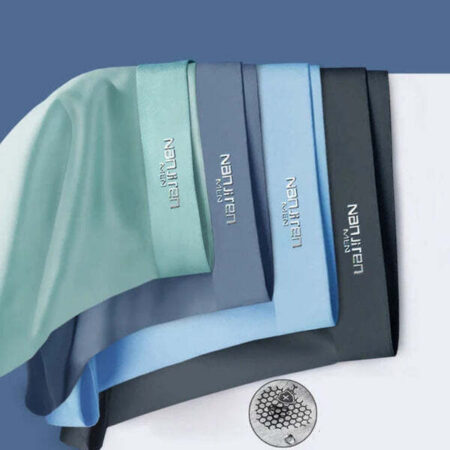 Cueca Boxer de Seda Gelada Respirável e Ultrafina - Kit com 4 Peças - Imagem 6