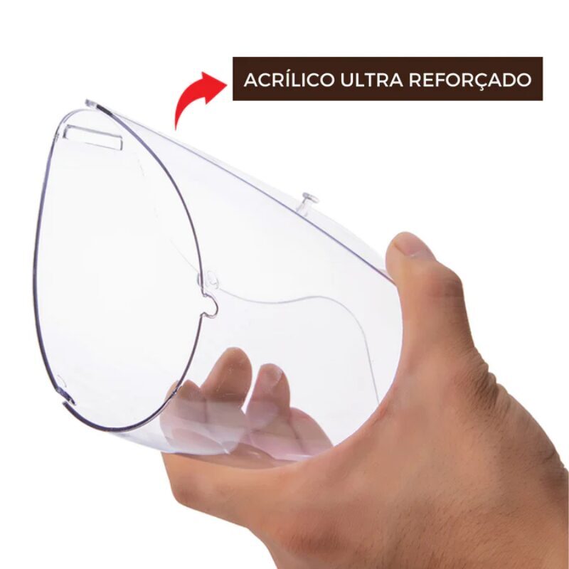 Máscara Protetora Facial de Acrílico Reforçado - ProtectMask - Imagem 2