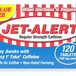 Jet-alert 100 Mg Cada Guia De Cafeína 120 Contagens
