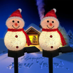 Luz Solar De Boneco De Neve De Natal Para Jardim Ao Ar Livre