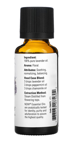 Óleo Lavanda 30ml Now Foods Essencial 100% Puro Importado - Imagem 2