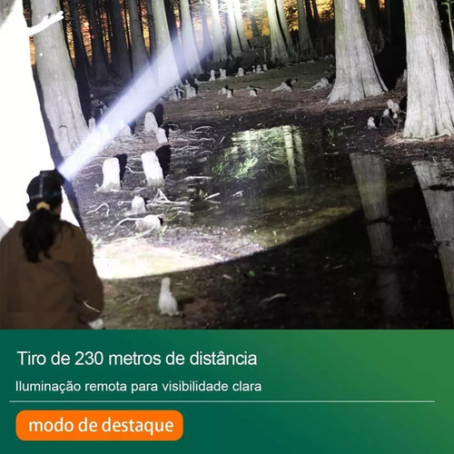 Lanterna De Cabeca Prova Dagua Farol De Cabeça Potente Forte - Imagem 3