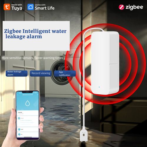 Alarme De Vazamento Do Sensor De Nível De Água Tuya Zigbee F - Imagem 4