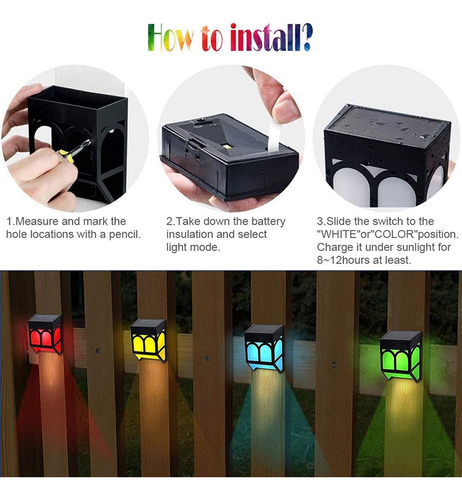 4 Peças De Luz Solar De 2 Led, Decoração De Deck Impermeável - Imagem 5