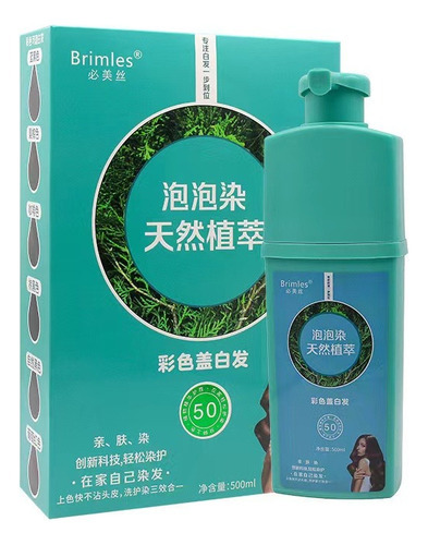 Shampoo De Tintura Instantânea Cobre Cabelos Grisalhos 500ml - Imagem 4