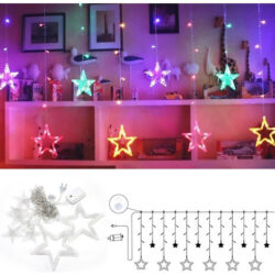 Cortinas Com Luzes Led Decorativas, Estrelas Luzes De Natal