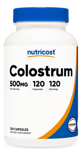Suplemento Nutricost Colostrum 500mg 120 Cápsulas