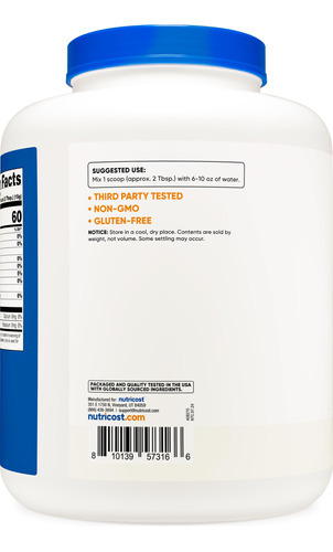 Suplemento Nutricost Maltodextrina Em Pó 1,8 Kg Sem Glúten - Imagem 5
