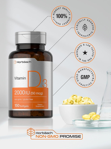 Cápsulas Gelatinosas Diu De Vitamina Horbäach (50mcg) | 150 - Imagem 6