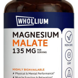 Malato De Magnésio Whollium, Totalmente Quelado, Energia, Su