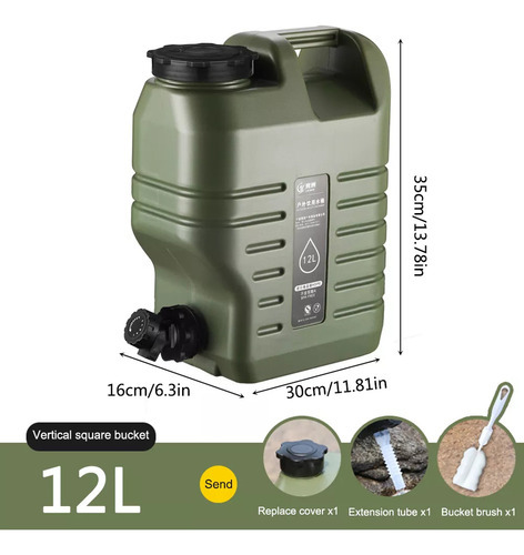 Jarro De Água De 12 Litros Com Torneira, Tanque De Transport - Imagem 2