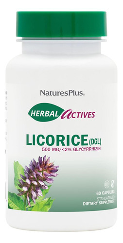Cápsulas De Alcaçuz (dgl) Herbal Actives Da Natures Plus - 5