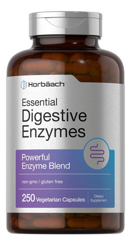 Enzimas Digestivas Essenciais Horbäach | 250 Cápsulas | Mist
