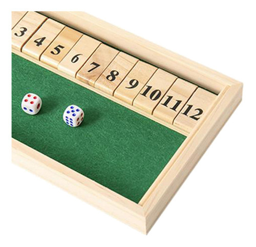 Jogo Shut The Box - Jogo De Dados De Madeira Com 12 Números - Imagem 6