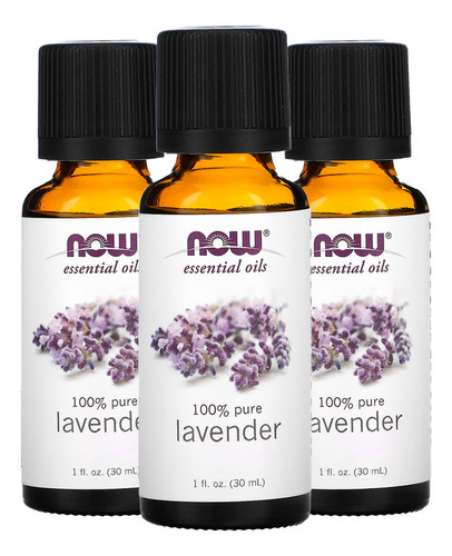 Óleo Lavanda 30ml Now Foods Essencial Puro Importado 3un