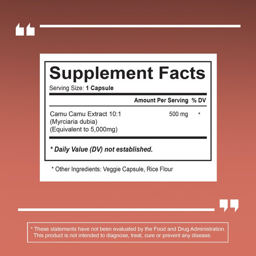 Extrato De Vitapia Camu Camu 5.000 Mg Cápsulas Naturais De V - Imagem 5
