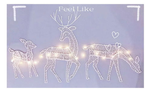 Decoração De Natal Art Elk Veado Decoração Jardim Brilhante1 - Imagem 5