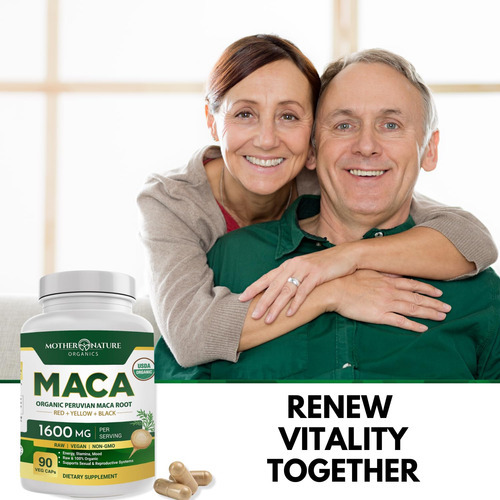 Suplemento De Cápsulas Orgânicas De Raiz De Maca Mother Natu - Imagem 3