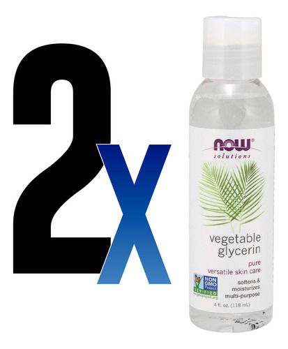 Glicerina Vegetal 118ml Now Foods Vegetable Glycerin 2un - Imagem 2