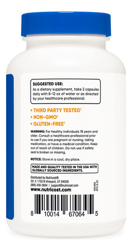 Suplemento Nutricost Cat"s Claw 1000 Mg 120 Cápsulas - Imagem 4