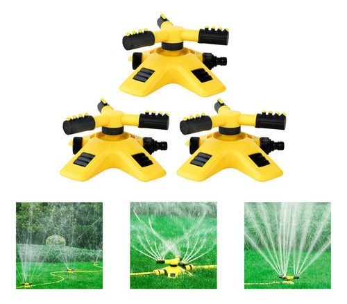 3 Irrigador Jardim Giratório Horta 360 Com 2 Modos Sprinkler