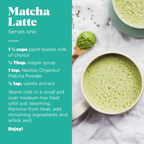 Pó Navitas Organics Matcha, 3 Onças. Saco, 85 Porções ' Grau - Imagem 4