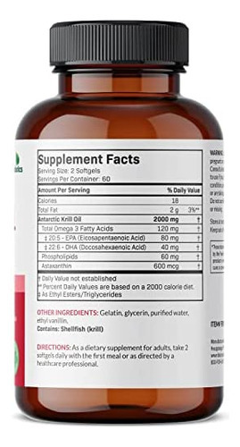 Óleo De Krill Antártico Futurebiotics 2.000 Mg Com Astaxant - Imagem 2