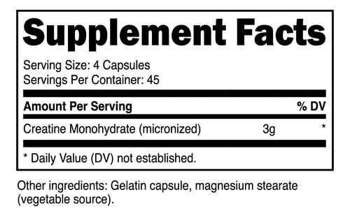 Monohidrato De Creatina Primal (3.000 Mg, 180 Cápsulas) - Su - Imagem 2