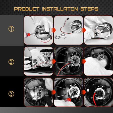 Lente De Projetor Led Angel Eye Bi Xenon Hi-lo Beam 2pcs - Imagem 9