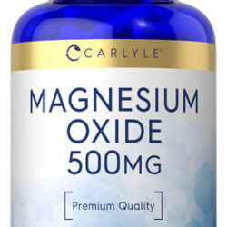 Suplemento Carlyle Magnesium Oxide 500mg 120 Cápsulas