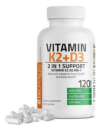 Bronson Vitamina K2 (mk7) Com Suplemento D3 Fórmula Non-gmo - Imagem 5