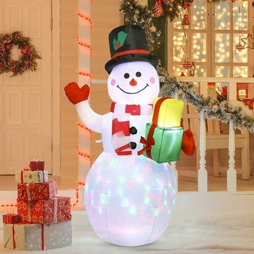 Decoração Luminosa Inflável Do Boneco De Neve Do - Imagem 2