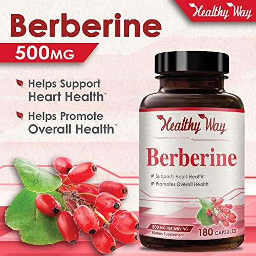 Healthyway Berberina 500mg 180 Cápsulas - Imagem 3