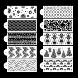 Casa 10pcs Bolo Decoração De Renda Stencil Spray Pattern Too