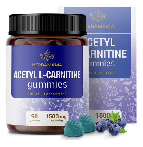 Gomas Energéticas De Acetil L-carnitina Herbamama - 1500 Mg