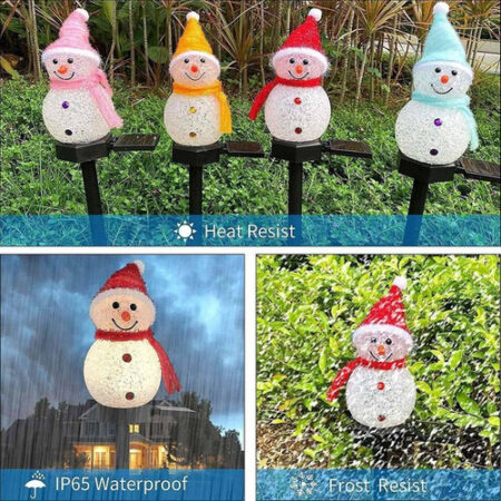 Luz Solar De Boneco De Neve De Natal Para Jardim Ao Ar Livre - Imagem 7