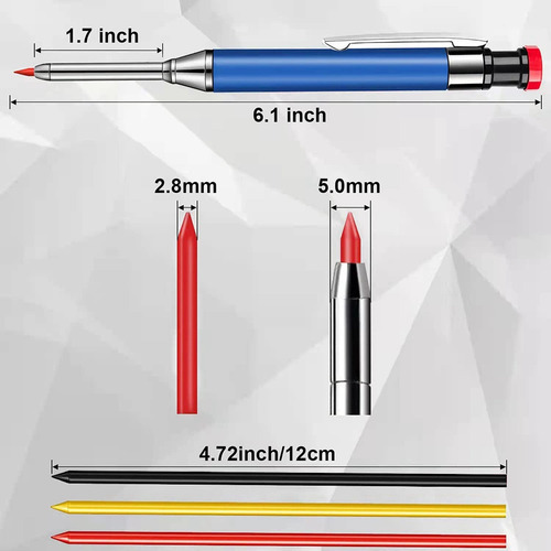 Lápis De Carpinteiro Mecânico Lápis De Construção Heavy Duty - Imagem 3
