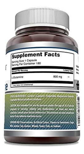 Suplemento De L-glutamina De Fórmulas Incríveis | 800 Mg Por - Imagem 2