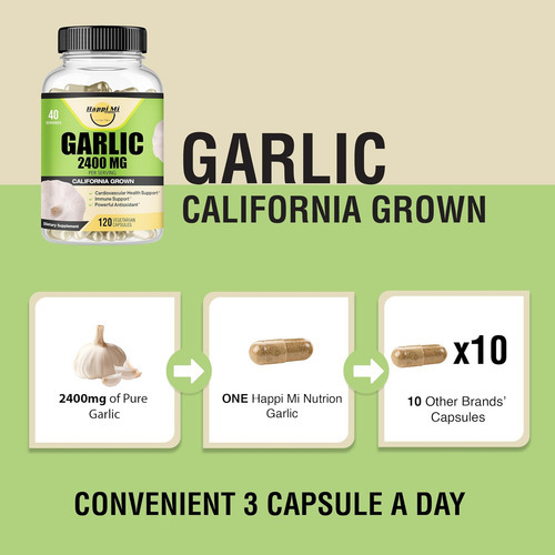 Cápsulas De Alho Mi Nutrition 2400 Mg - Feito Com Bulbos De - Imagem 6