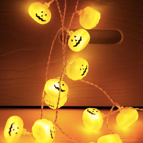 Cordão Luz Led Luminaria Abajur Bola Abóbora Halloween - Imagem 3